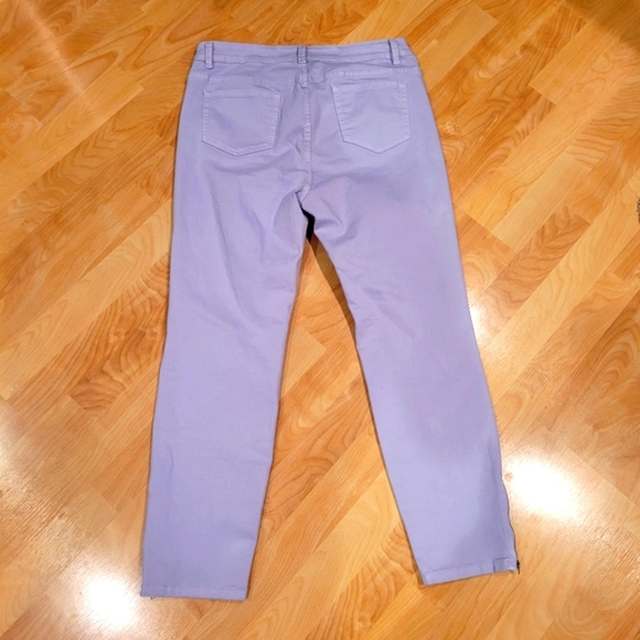 Soft Surroundings Lilac Ankle Zipper Jeans Size M size 34 waist - Picture 2 of 7